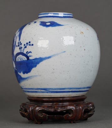 Qing Dynasty (19th Century) - Pot - Drie personen en Sage in, Antiek en Kunst