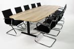 KSB Vergadertafel natuur-eiken - zwart 320x120 cm PL Nieuw, Nieuw in verpakking, Bureau