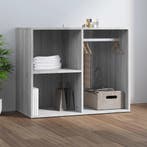 vidaXL Kledingkast 80x40x65 cm bewerkt hout grijs sonoma, Verzenden, Nieuw
