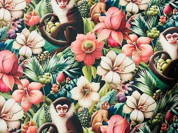 Geen reserveprijs!!! Il Giardino Incantato: katoenen