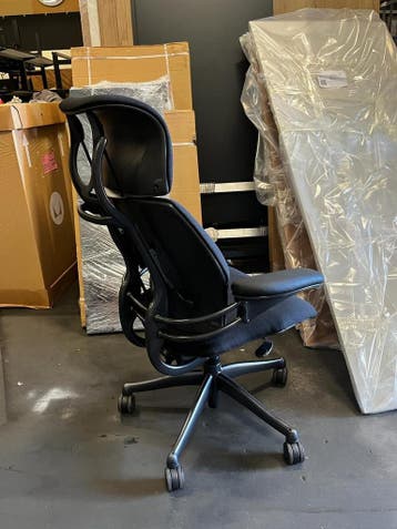 Refurbished Humanscale Freedom Full Option | Hoofdsteun, Verzenden, Zwart, Zo goed als nieuw, Bureaustoel