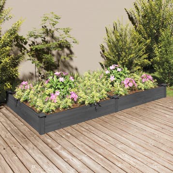 vidaXL Plantenbak verhoogd met voering 240x120x25 cm, Tuin en Terras, Verzenden, Nieuw