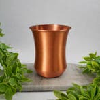 Puur koperen beker gebogen mat gepolijst – 300 ml (zware, Ophalen of Verzenden