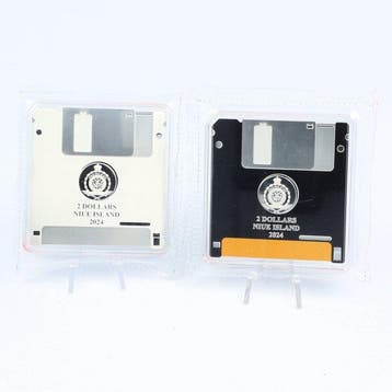 Niue. 2 Dollars 2024 - Floppy Disk 2 Oz (2 stuks) (Zonder