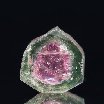Tourmaline pastèque vibrante • 1,30 ct • cœur rose néon et