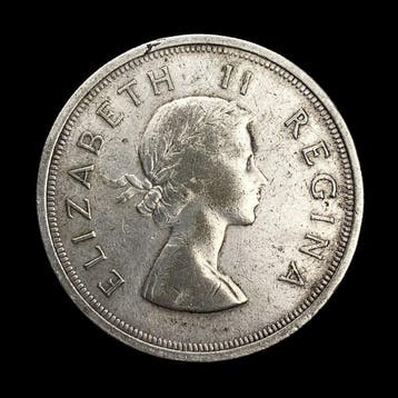 Afrique du Sud. Silver 5 Shillings - Elizabeth II (1st, Timbres & Monnaies