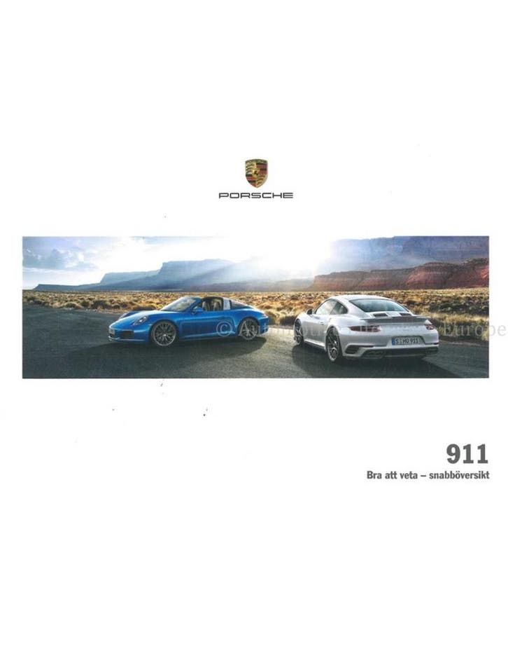 2017 PORSCHE 911 CARRERA | TARGA | TURBO BEKNOPT, Autos : Divers, Modes d'emploi & Notices d'utilisation