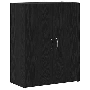vidaXL Kantoorkast Zwart eiken 70 x 32 x 77.5 cm Bewerkt, Huis en Inrichting, Verzenden, Nieuw