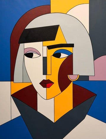 Marcel Mendez - Fragmented Face #122 -XL- ( No reserve )