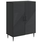 vidaXL Dressoir Zwart 66 x 34,5 x 89,5 cm Bewerkt hout, Huis en Inrichting, Kasten | Dressoirs, Verzenden, Nieuw