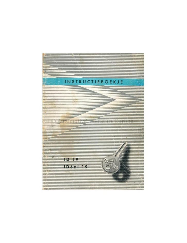 1959 CITROEN ID 19 INSTRUCTIEBOEKJE NEDERLANDS, Autos : Divers, Modes d'emploi & Notices d'utilisation, Enlèvement ou Envoi