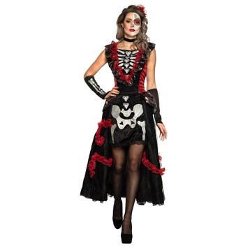 Halloween La Muerte Kostuum, Kleding | Dames, Carnavalskleding en Feestkleding, Verzenden, Nieuw
