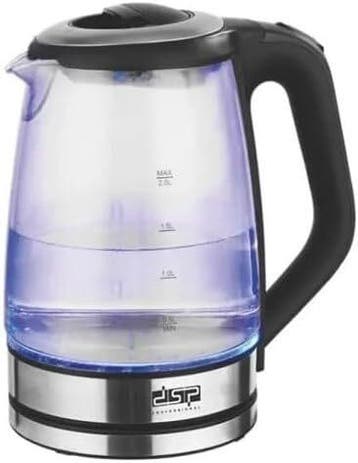 DSP KK1273 Waterkoker 2,0L 2200W | Snelkoker met Blauwe, Electroménager, Bouilloires, Ophalen of Verzenden