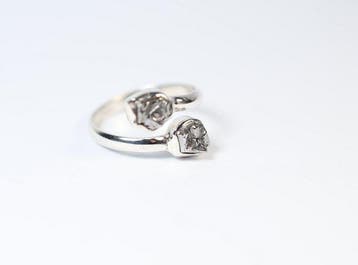 Meteoriet Campo del Cielo ring / nieuw 925. Sterlingzilver -