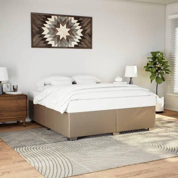 vidaXL Bedframe kunstleer cappuccinokleurig 180x200 cm, Verzenden, Nieuw