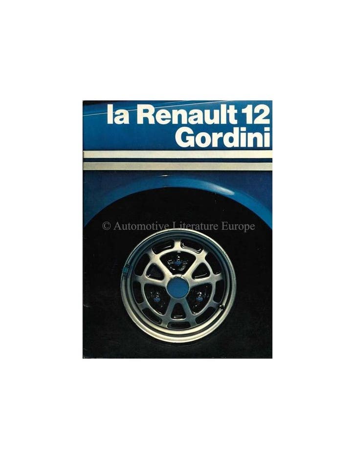 1972 RENAULT 12 GORDINI BROCHURE FRANS, Boeken, Auto's | Folders en Tijdschriften, Ophalen of Verzenden