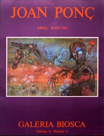 Joan Ponc - “GALERIA BIOSCA, Madrid 1982”. Originele
