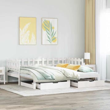 vidaXL Slaapbank met onderschuifbed/lades zonder matras, Verzenden, Nieuw