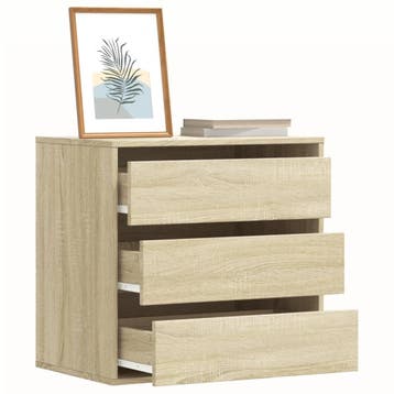 vidaXL Ladekast 60x41x58 cm bewerkt hout sonoma eikenkleurig, Verzenden, Nieuw