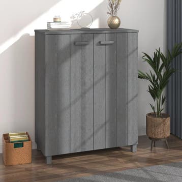 vidaXL Schoenenkast HAMAR 85x40x108 cm massief grenenhout, Verzenden