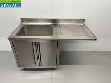 RVS Spoeltafel Spoelbak klapdeuren Premium-line 140 cm, Ophalen of Verzenden, Nieuw in verpakking