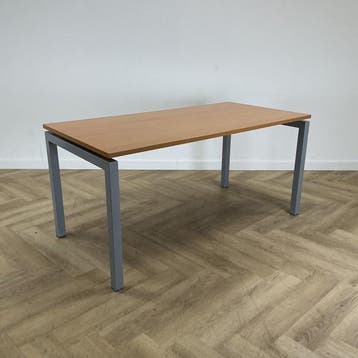 kantinetafel 160x80 cm,  beuken - grijs, Bureau