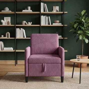 vidaXL Sofa met Opbergruimte Paars 72 x 78 x 87 cm Polyester, Huis en Inrichting, Verzenden, Nieuw