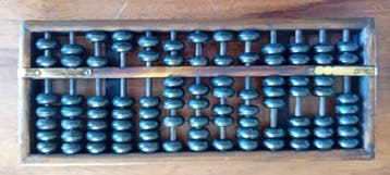 Objet de mathématiques asiatique - boulier - Bois - Fin XIXe