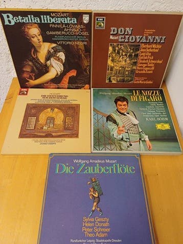 W.A. Mozart - Five complete Operas - 16 records in total -