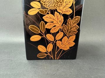 Vaas - Hout - Japan - Maki-e / lakwerk / bloemvaas (Zonder