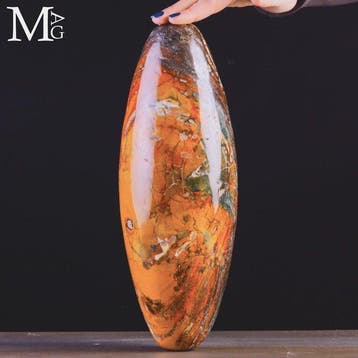 Grote agaatjasper Shiva-lingam - Madagaskarjaspis - Hoogte: