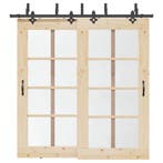 vidaXL Doos met onderdelen voor schuifdeur 213,5 cm staal, Doe-het-zelf en Bouw, Hang- en Sluitwerk, Verzenden, Nieuw