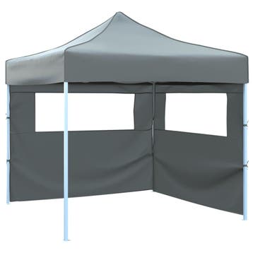 vidaXL Vouwtent pop-up met 2 zijwanden 3x3 m antraciet, Verzenden