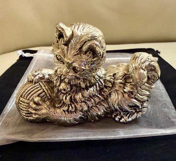 NUOVA Max Art ORO E ARGENTO - Beeldje - “Large” CAT - highly