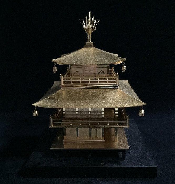 Vintage Japanese Kinkaku-ji Temple (Golden Pavilion) Metal, Antiek en Kunst, Antiek | Overige Antiek
