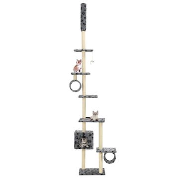 vidaXL Kattenkrabpaal met sisalpalen 260 cm pootafdrukken, Verzenden, Nieuw