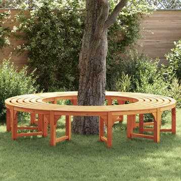 vidaXL Boom Bank 8 -Seater 2 st 160 x 80 x 45cm Naturel, Tuin en Terras, Verzenden, Nieuw