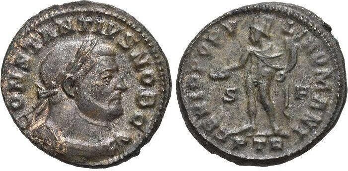 Bronze 293-306 n Chr Rom Constantinus I (genannt Chlorus)..., Postzegels en Munten, Munten en Bankbiljetten | Verzamelingen, Verzenden