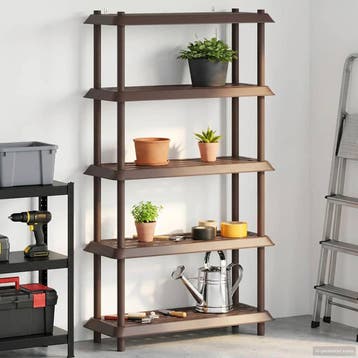 vidaXL Plankenunit 5-laags 100 x 40 x 177 cm PP Bruin, Verzenden