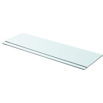vidaXL Schappen 2 st 90x25 cm glas transparant, Verzenden, Nieuw