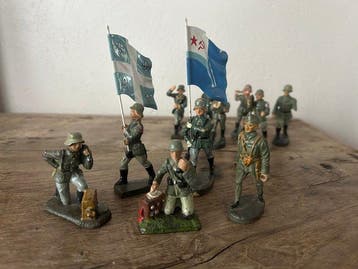Lineol, Elastolin - Speelgoed figuur Groupe de 11 figurines, Nieuw