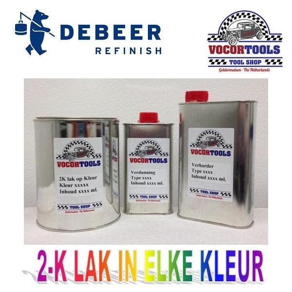 2K Autolak op kleur set 500ml incl. verharder en verdunner, Autos : Divers, Outils de voiture, Envoi