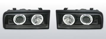 Koplampen geschikt voor Volkswagen Corrado  Halo Rims zwart, Verzenden