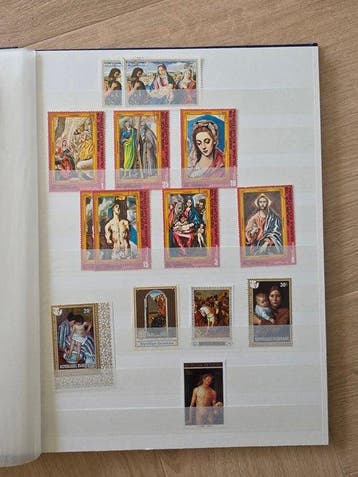 Wereld - 14 boeken met Postzegels Wereld, Gestempeld