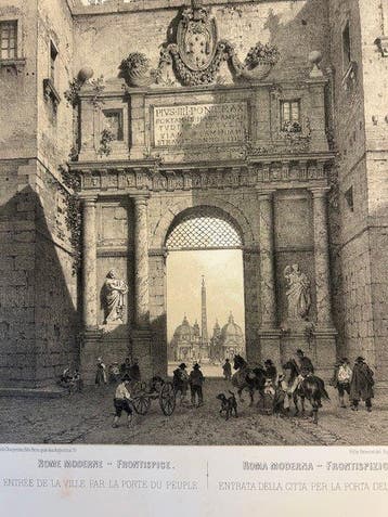 Italië - Roma / Piazza del Popolo; Félix Benoist (1818 –