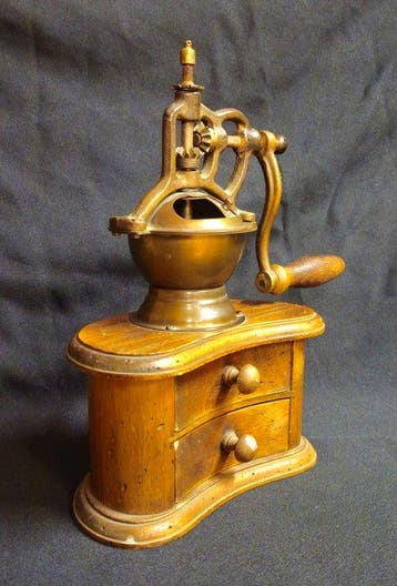 Burg-Rollinger Athus - Koffiemolen - Hout, Messing, Metaal