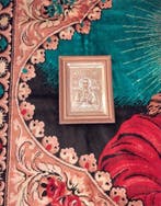 Set van 2 religieuze artikelen: Groot vintage fluwelen