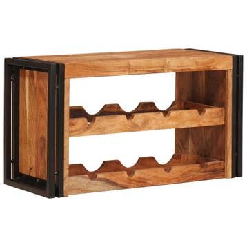 vidaXL Wijnrek Bruin 80 x 45 x 33 cm Massief Acacia Hout, Verzenden, Nieuw