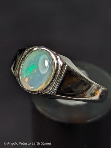 2,38 g - Coober Pedy Opal Ring, 925 zilver – Australische