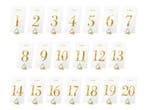 Tafelnummers Gouden Cijfers 12cm 20st, Verzenden, Nieuw